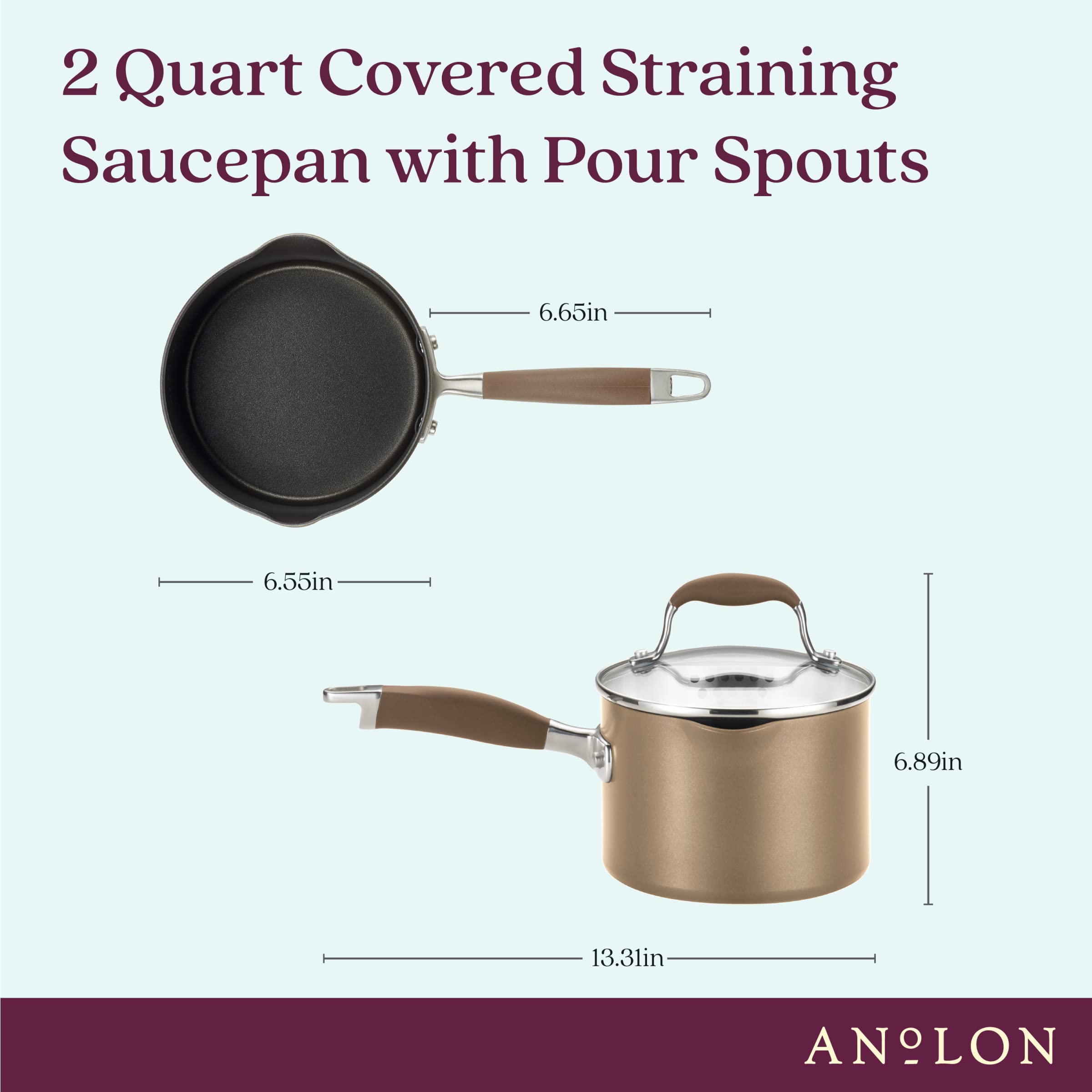 Amazon.com: Anolon Advanced Home Hard Anodized Nonstick Sauce Pan